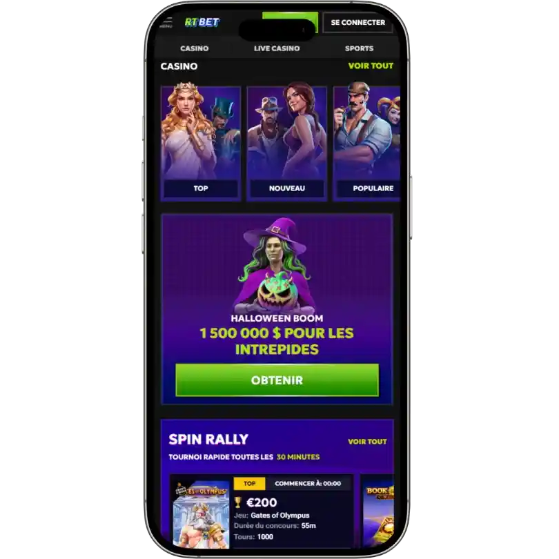 RTBet Compatibilité mobile